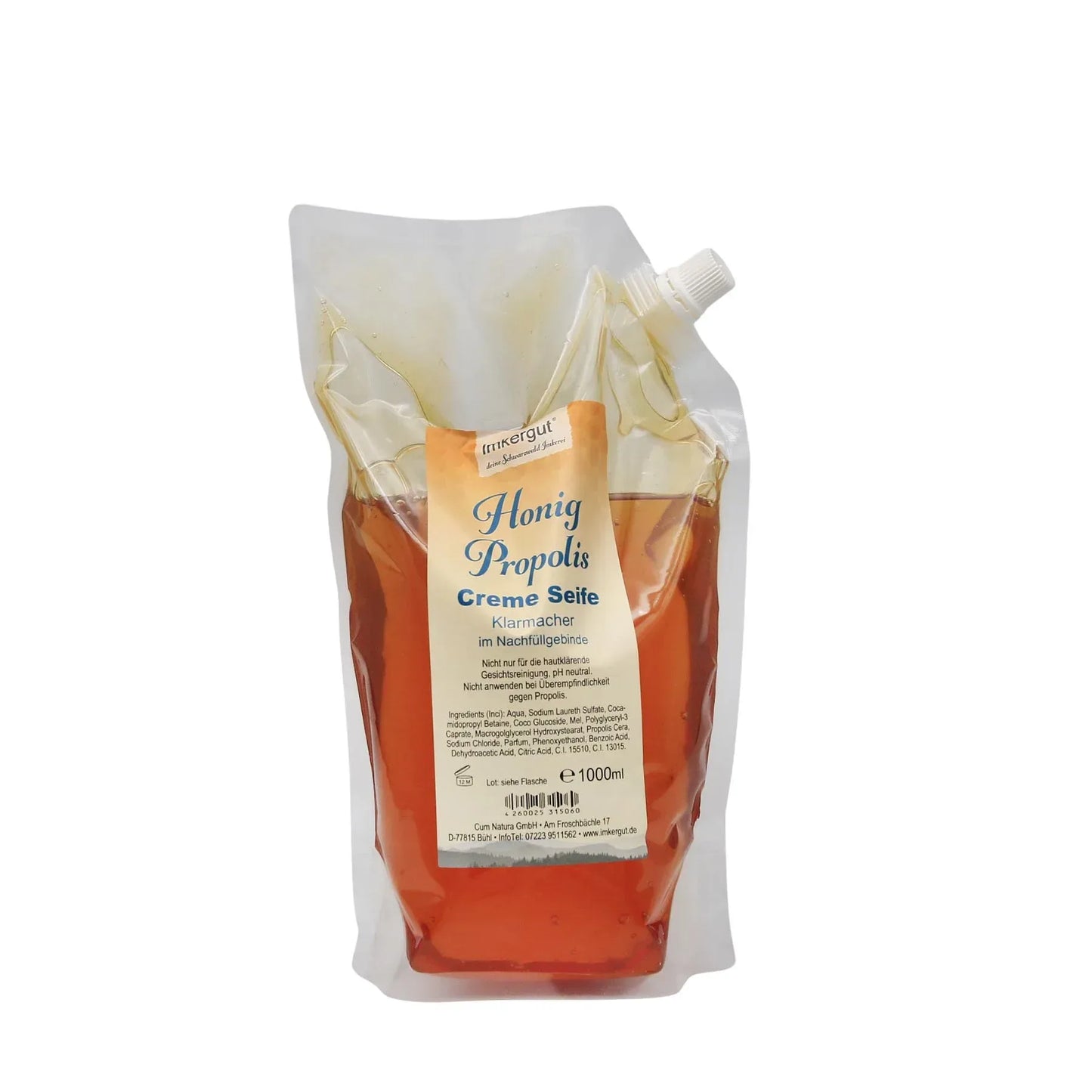 Honig Creme Seife im 250 ml Spender - Bienenhof-Keil-Shop