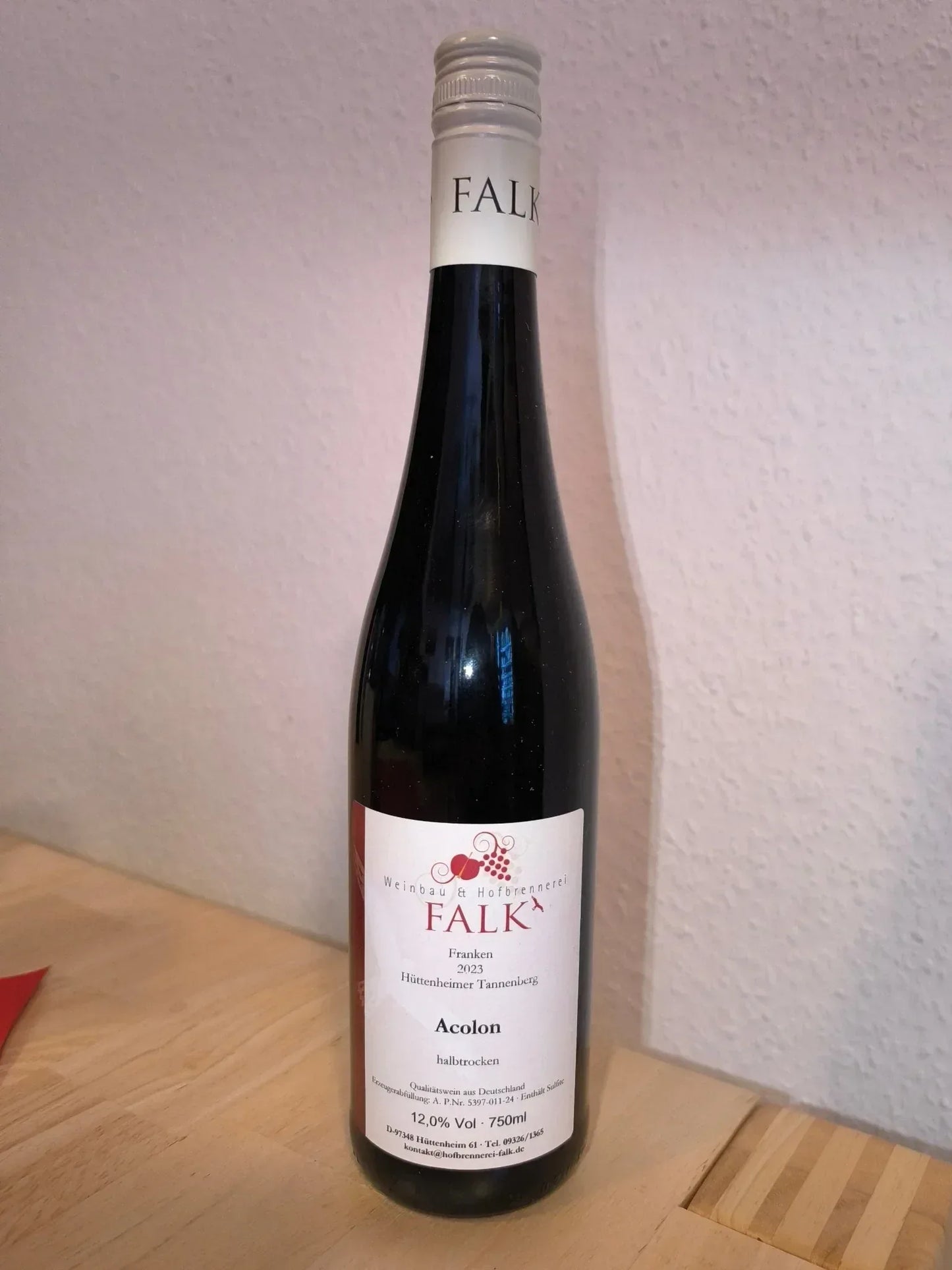 Acolon halbtrocken 2023 Franken - Rotwein 12,0% vol. 750ml - Bienenhof-Keil-Shop