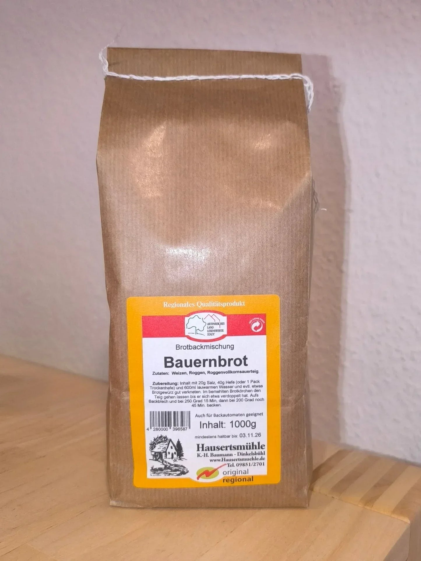 Bauernbrot Brotbackmischung 1000 g - Bienenhof-Keil-Shop