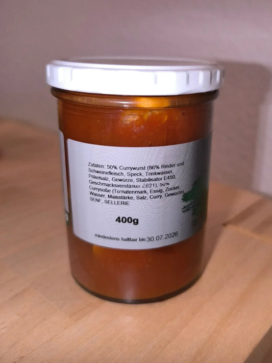 Currywurst im Glas 400g - Fertiggericht aus Franken - Bienenhof-Keil-Shop