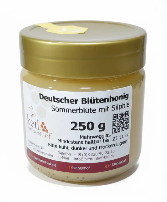 Sommerblütenhonig mit Silphie - 250g - Bienenhof-Keil-Shop