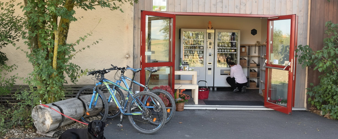 Radtour mit Hofladen-Stopp: der Regiomat in Hüttenheim
