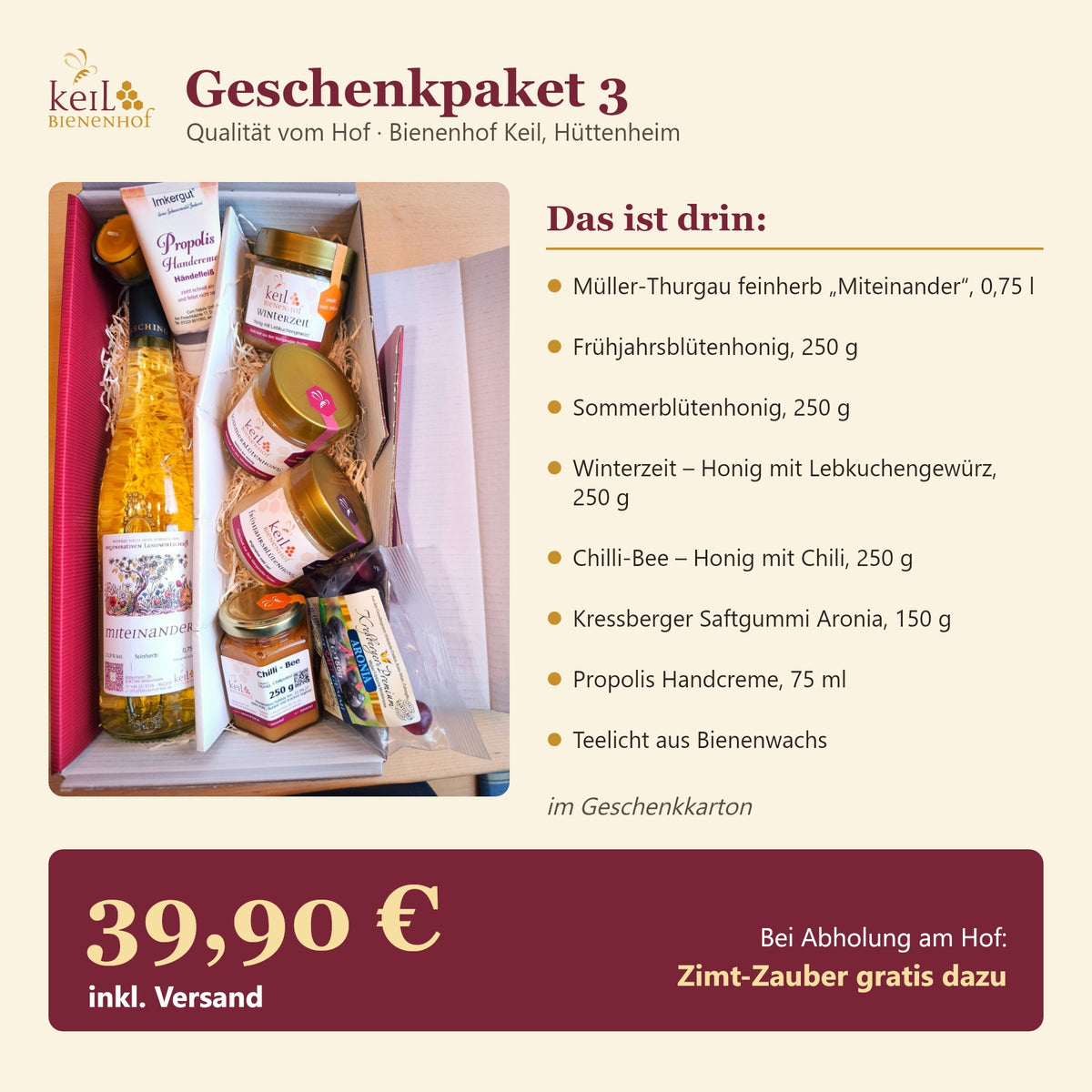 Inhalt BBV Geschenkpaket 3 – 39,90 € inkl. Versand