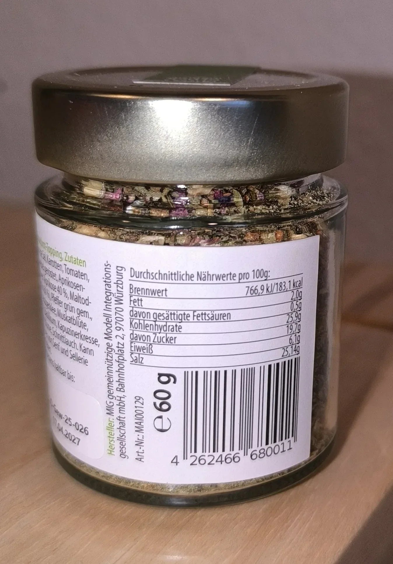 Butterbrot-Topping - Bunte Gewürzmischung | MainWerk - Bienenhof-Keil-Shop