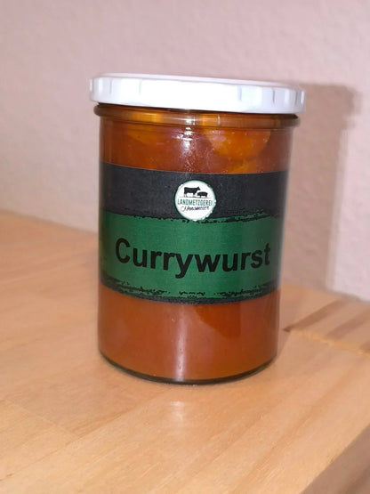 Glas Currywurst 400 g der Landmetzgerei Moosmeier