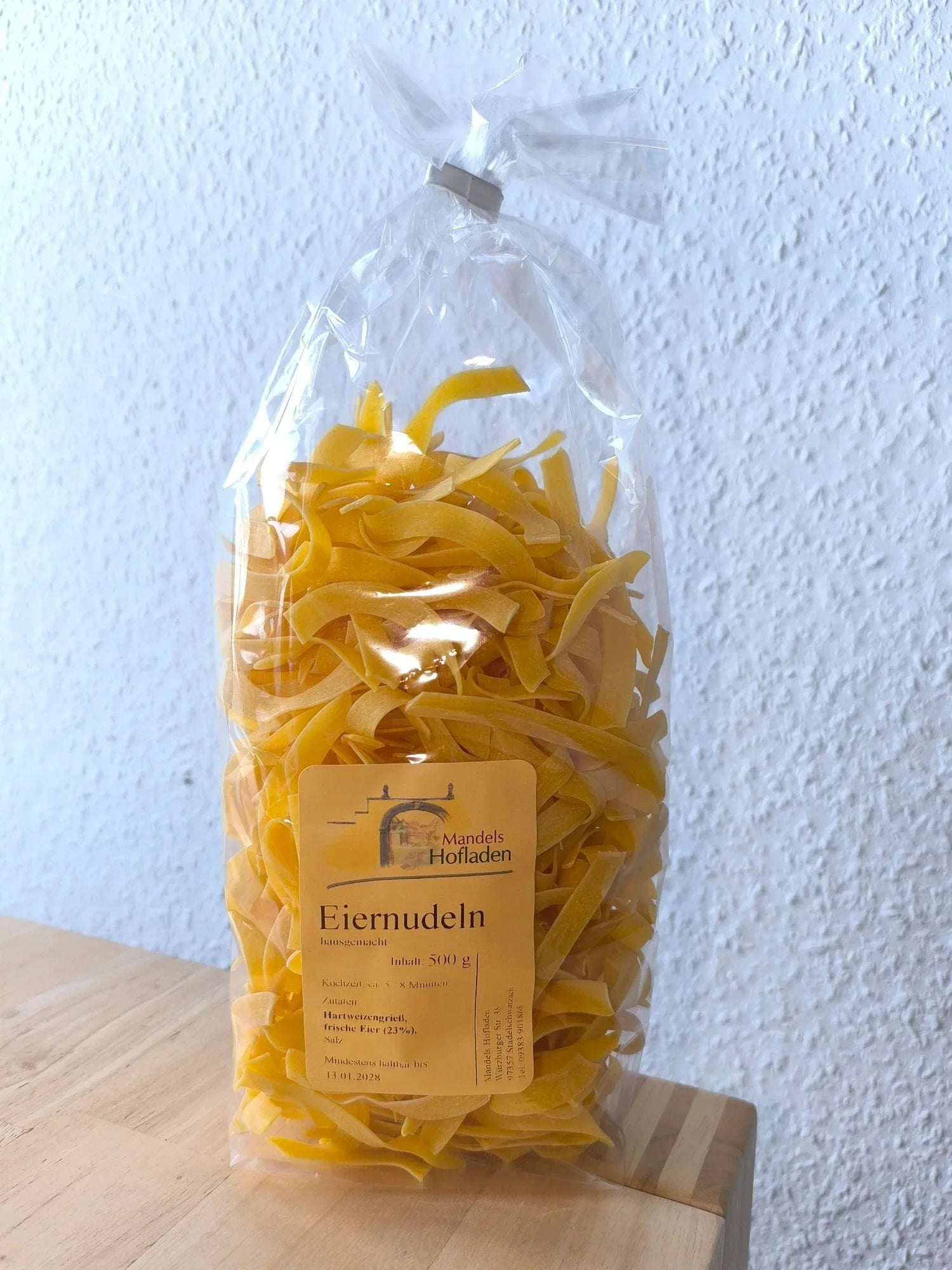 Eierbandnudeln vom Mandels Hofladen – Handgemachte Bandnudeln - Bienenhof-Keil-Shop