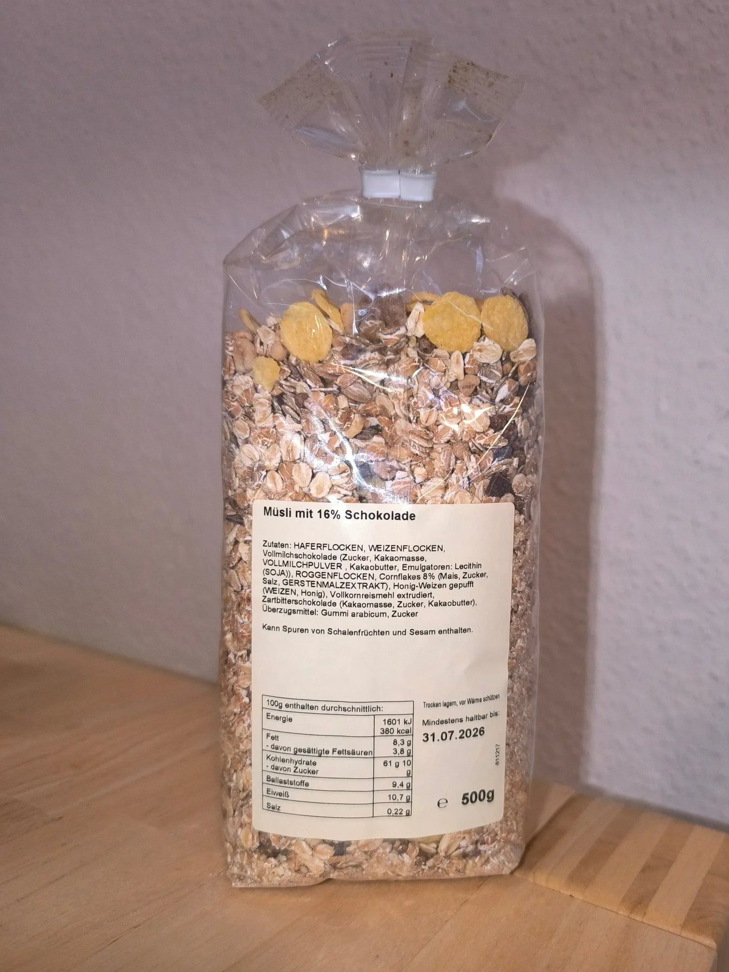 Schoko-Knusper-Müsli 500g - mit 14% Schokolade - Bienenhof-Keil-Shop