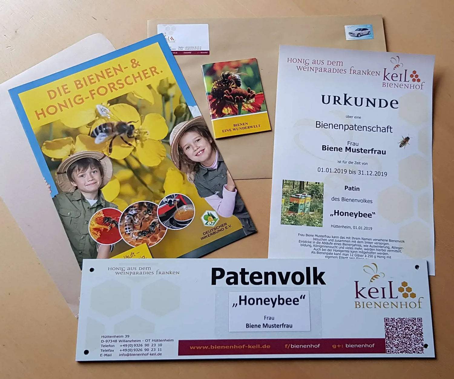 Bienenpatenschaft - Imkerei hautnah erleben mit 12 Gläsern Honig - Bienenhof-Keil-Shop