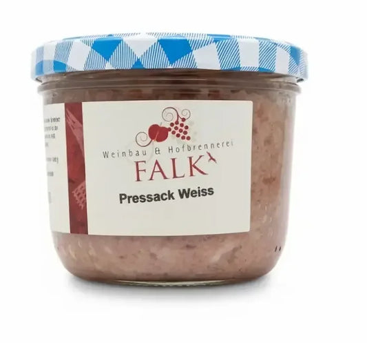 Pressack Weiss 180g - Hausgemachte Presswurst im Glas | Hofbrennerei Falk - Bienenhof-Keil-Shop