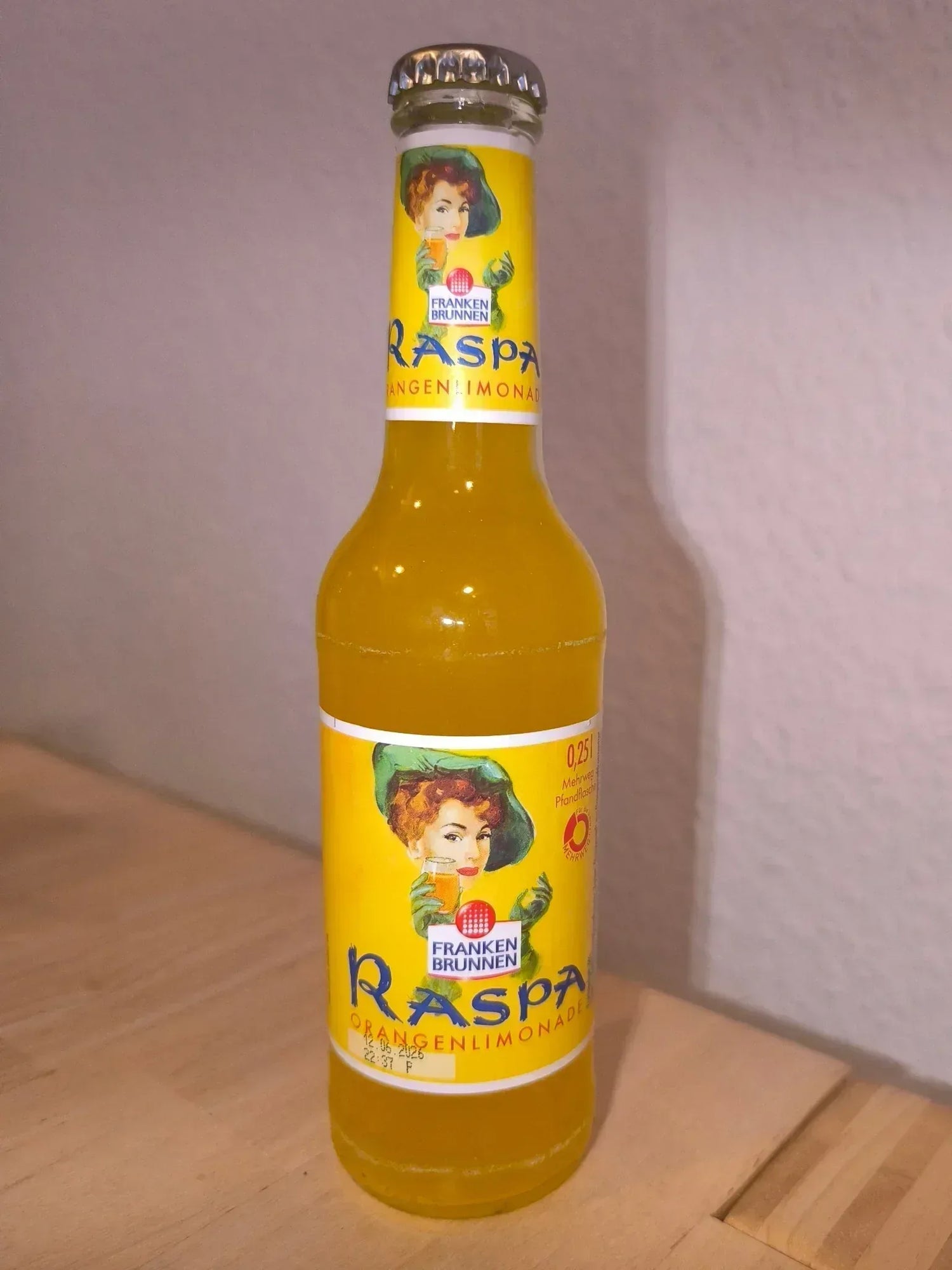 Raspa Orangen Limonade 0,25L - Frankenbrunnen Erfrischungsgetränk - Bienenhof-Keil-Shop
