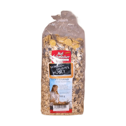 Beutel Hof-Schmecker Schoko-Knusper-Müsli 500 g mit 14 % Schokolade