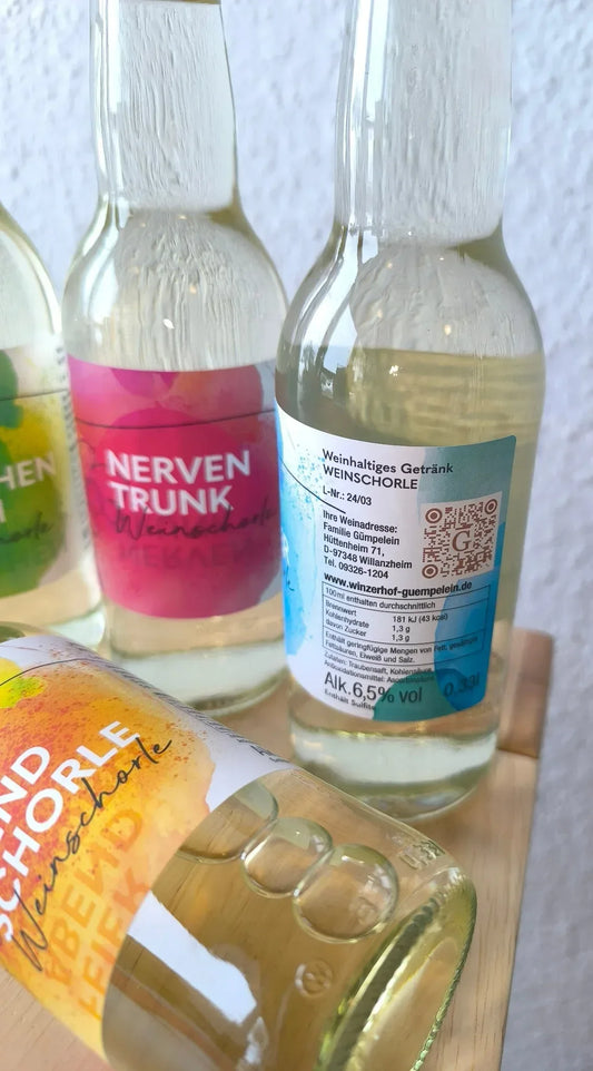 Feierabendschorle Weinschorle 330ml 6,5% – Erfrischende Weinschorle für entspannte Momente - Bienenhof-Keil-Shop
