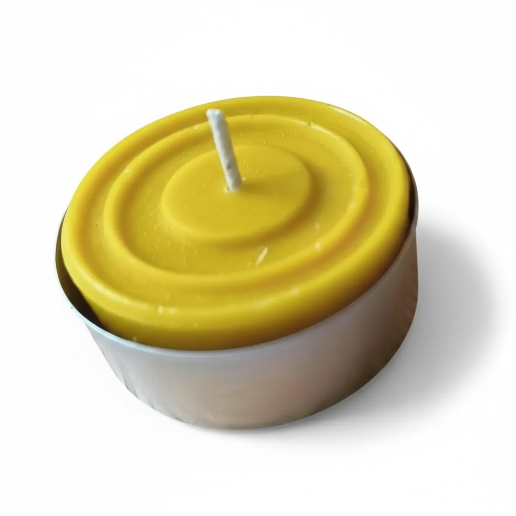 Teelicht aus Bienenwachs