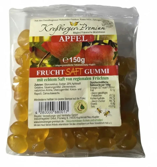 Kressberger Premium Apfel Frucht Saft Gummi 150g - Bienenhof-Keil-Shop
