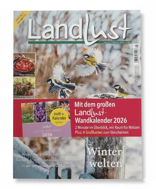 Landlust Magazin Januar/Februar 2026 mit Wandkalender - Bienenhof-Keil-Shop
